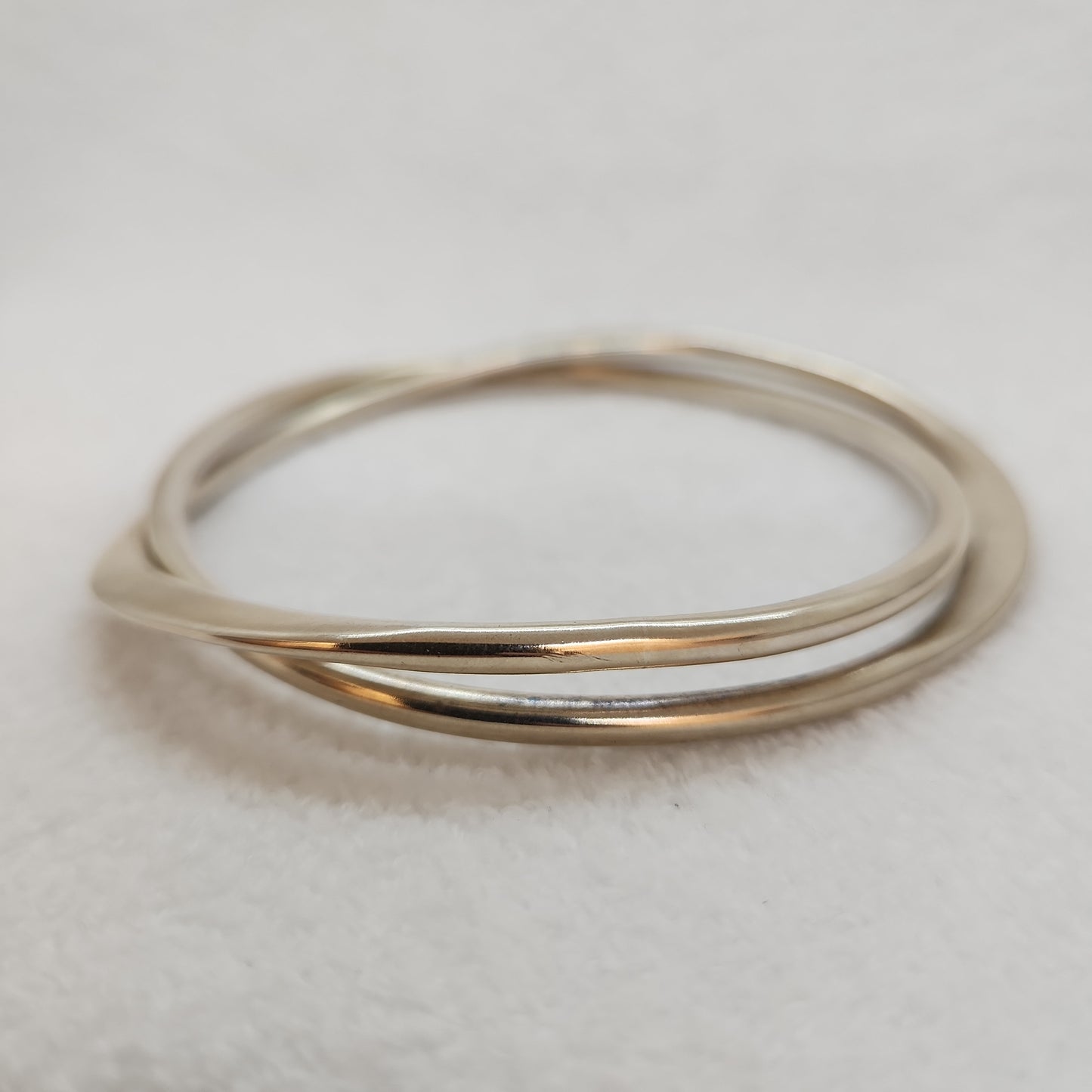 Sterling Silver Infinity Twist Bangle