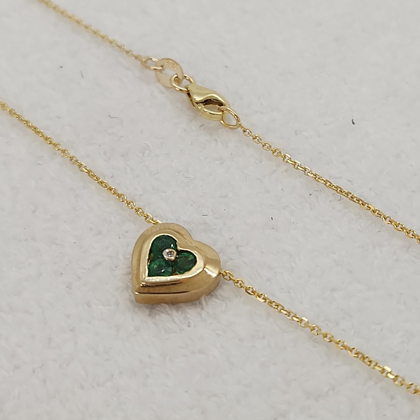 Emerald Heart with Chain