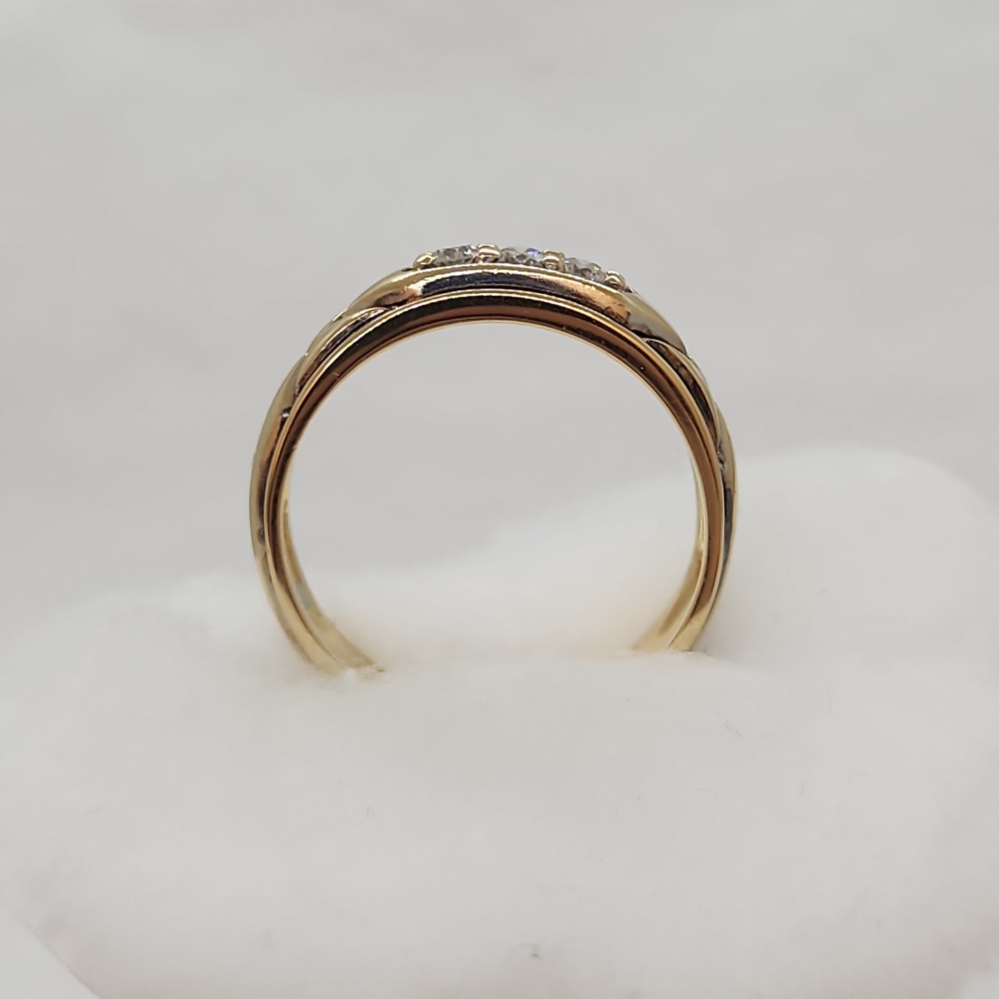Masculine Tri Diamond Ring