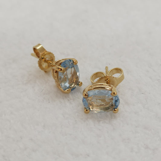 Aquamarine Studs