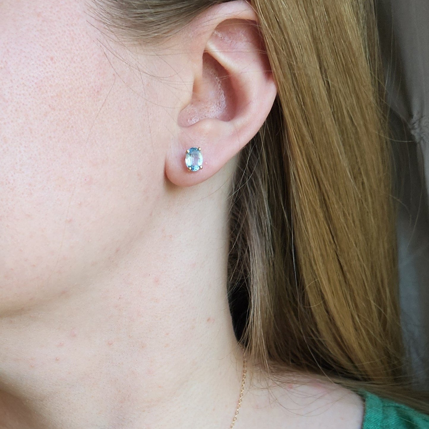 Aquamarine Studs