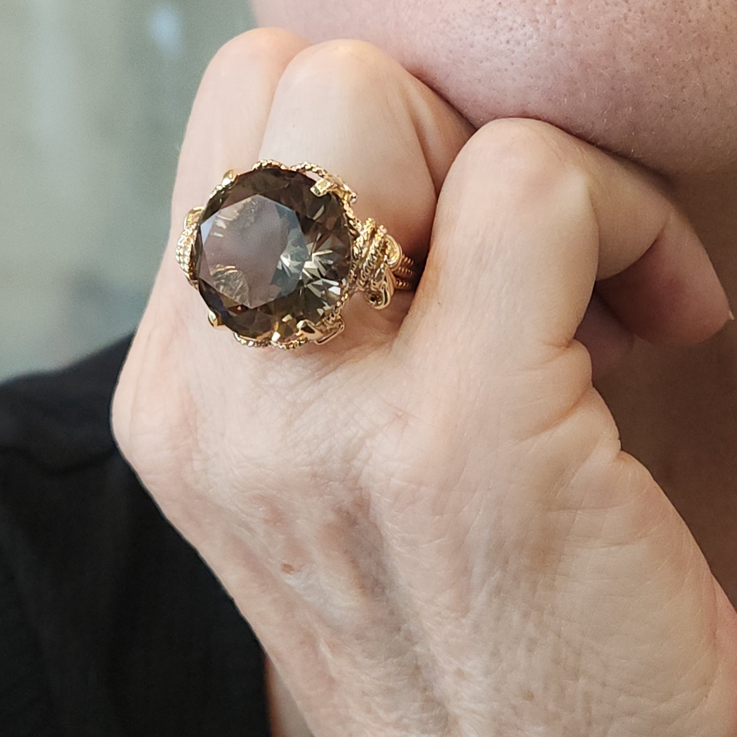 Smoky Quartz Statement Ring