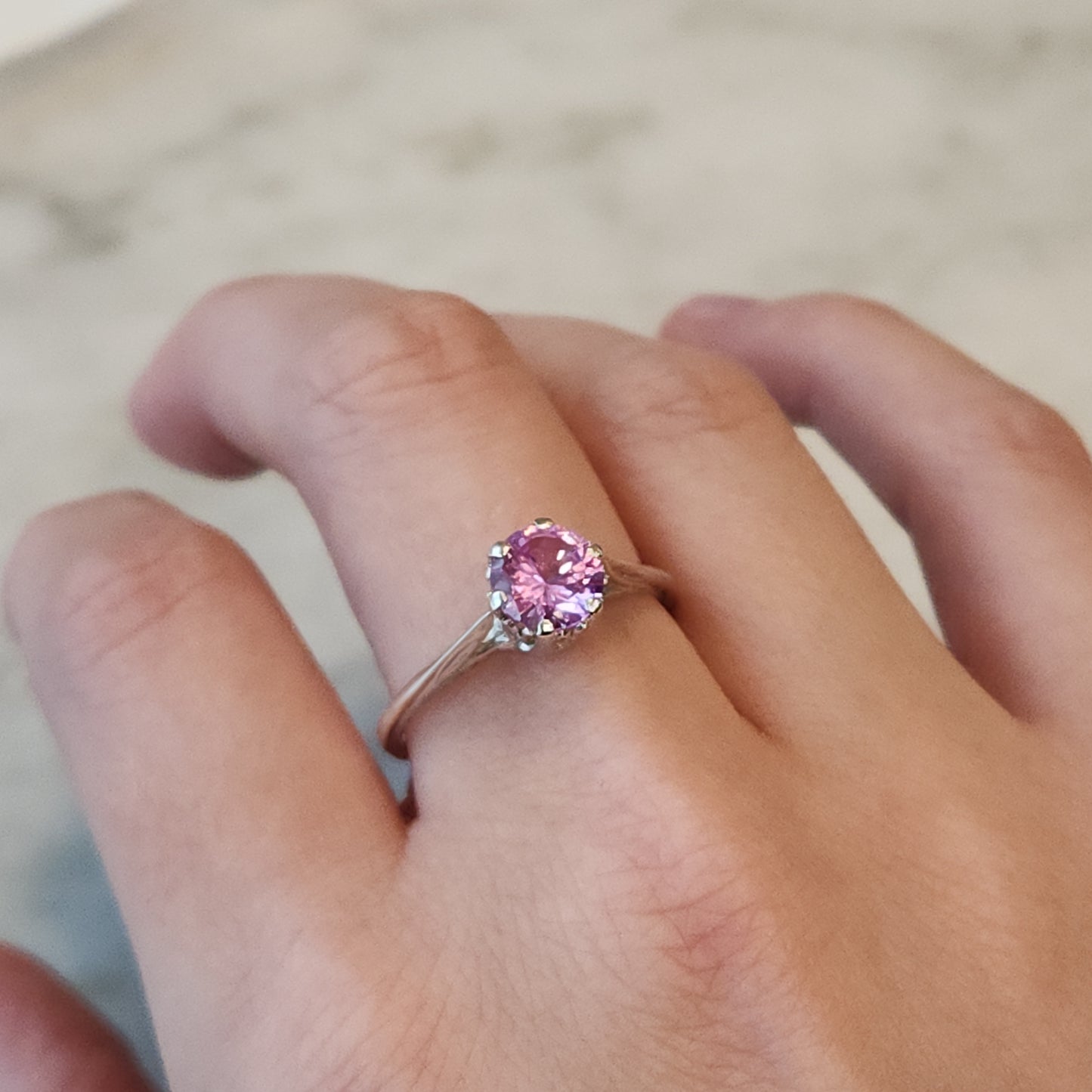 Sterling and Pink Spinel