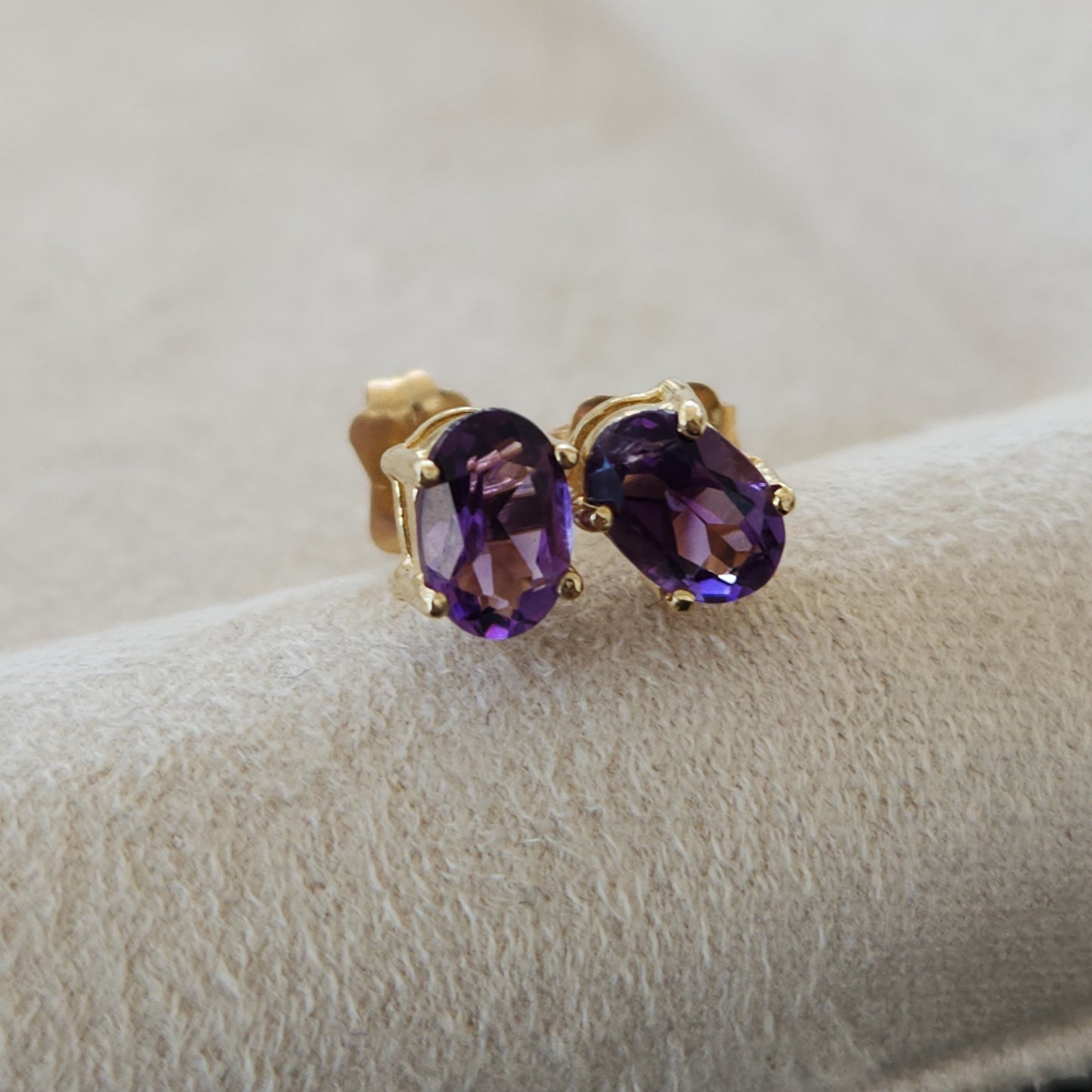 Amethyst Stud Earrings