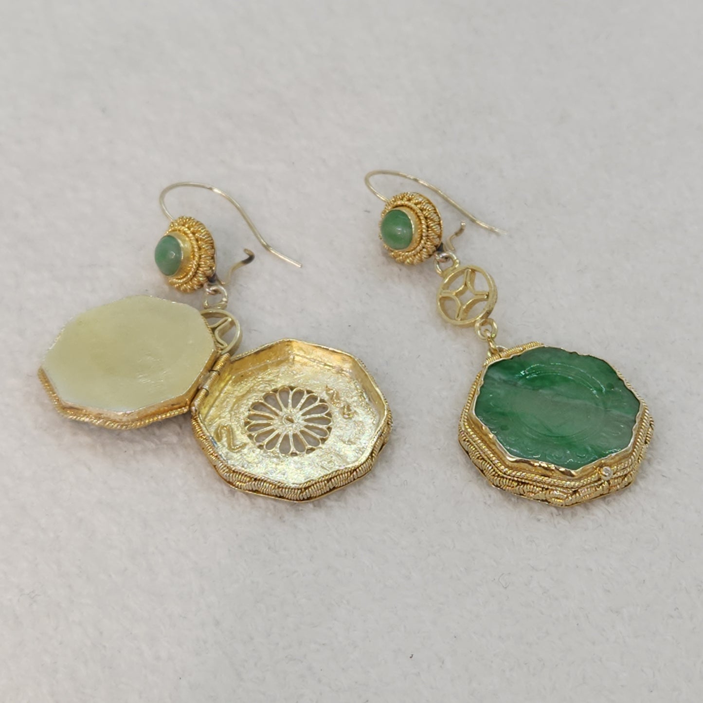 Apple Green Jadeite - Earrings