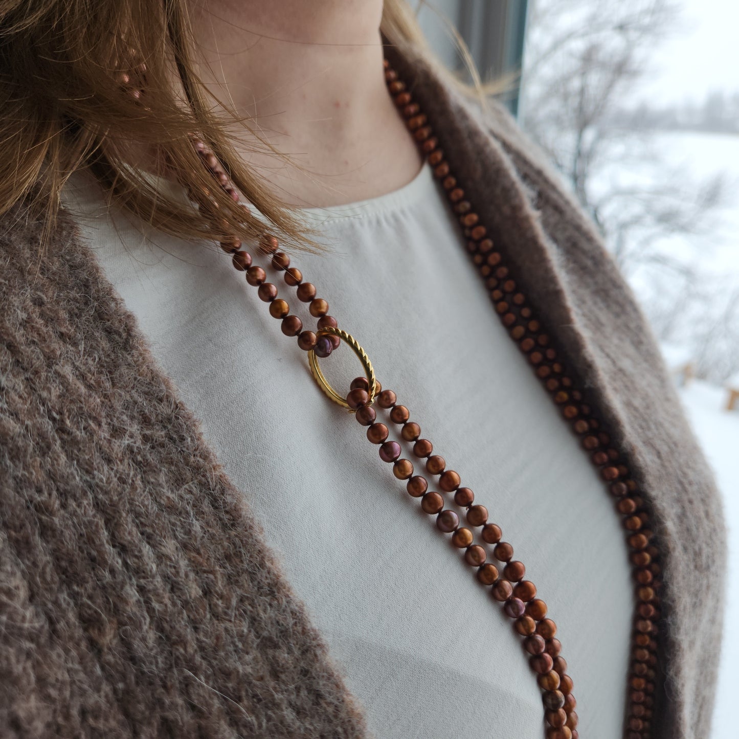 Vermeil Pearl Necklace Shortener