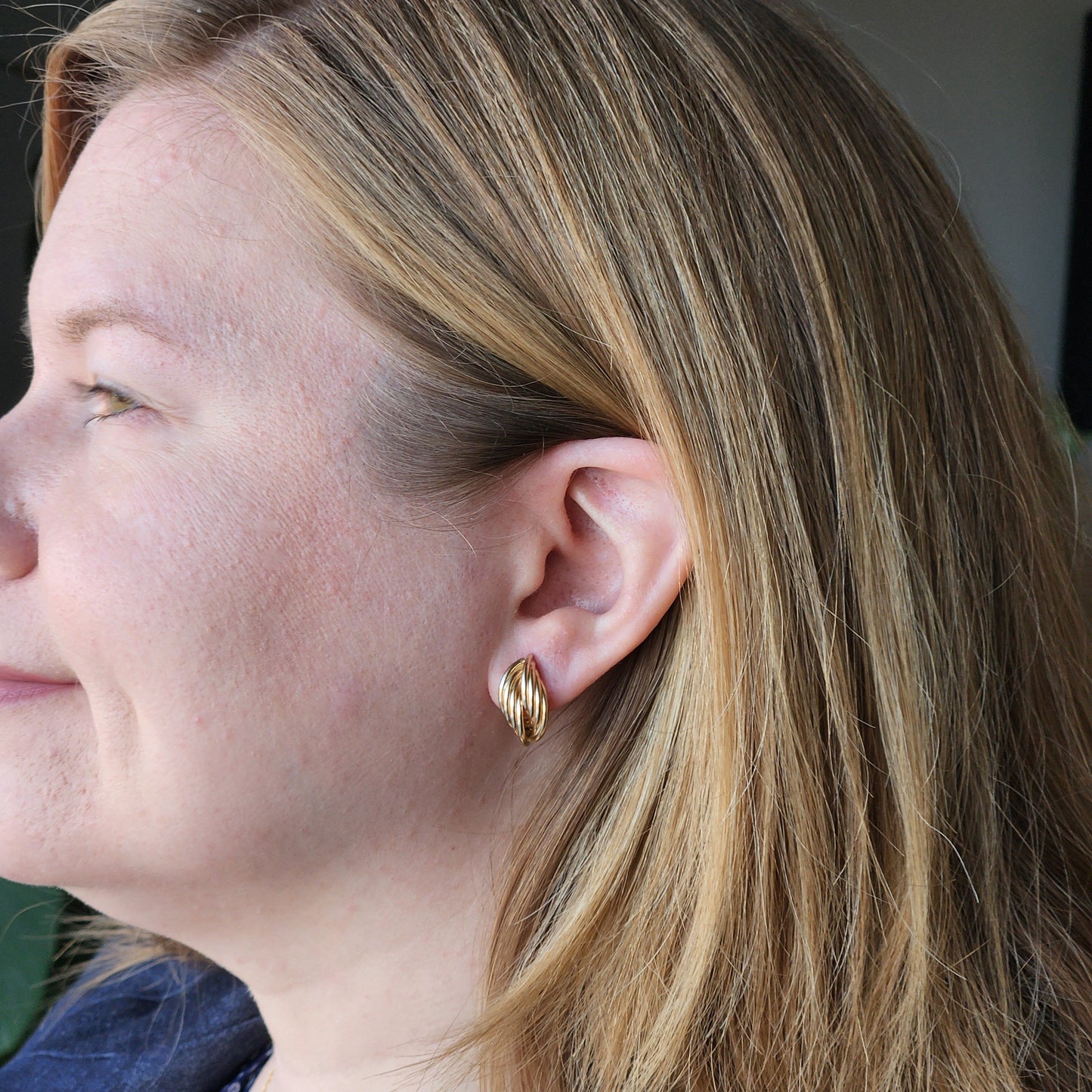 Folded Loop Earrings