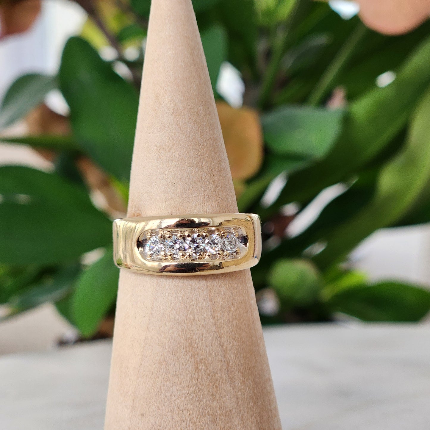 Wide Diamond Ring
