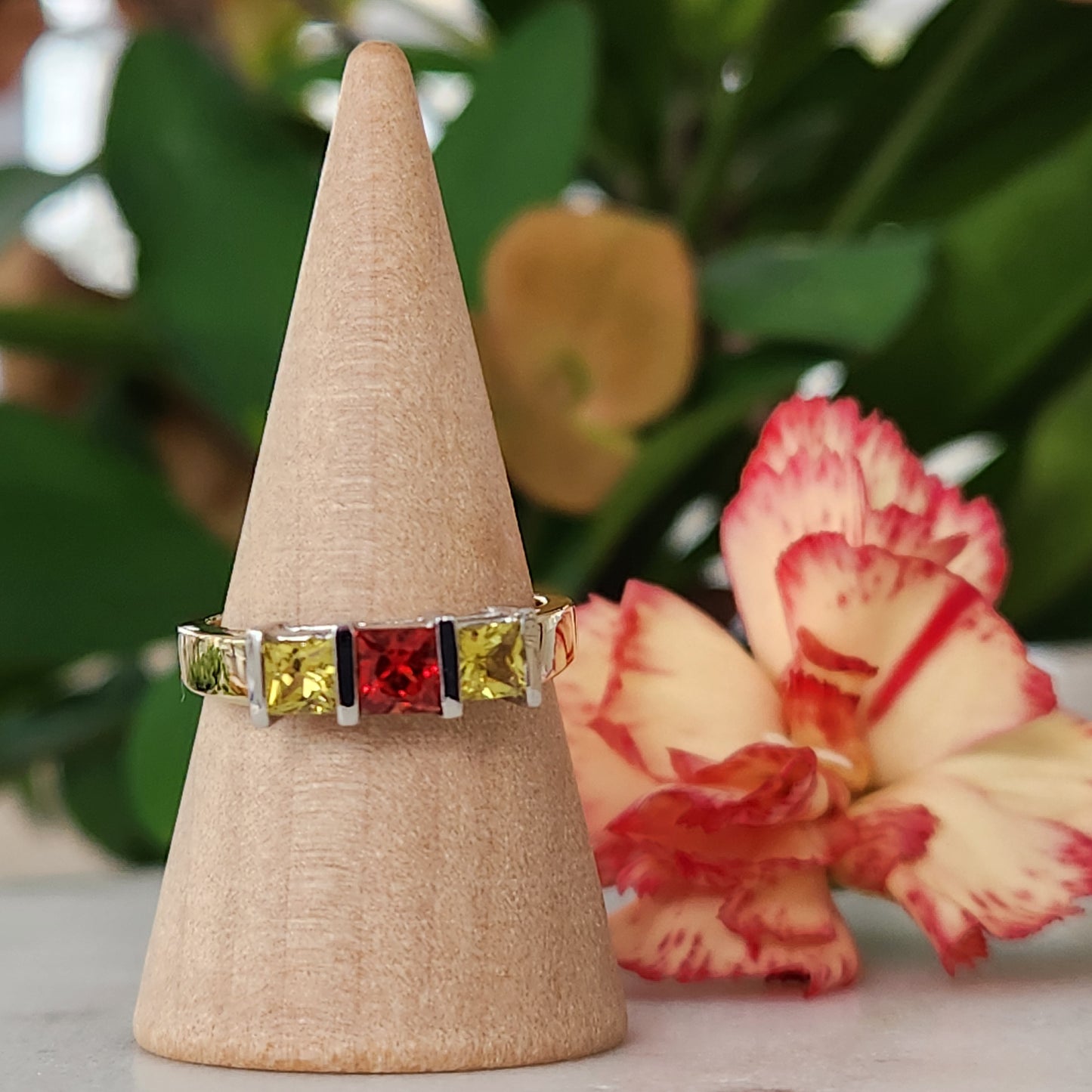 Yellow and Orange Sapphire Band