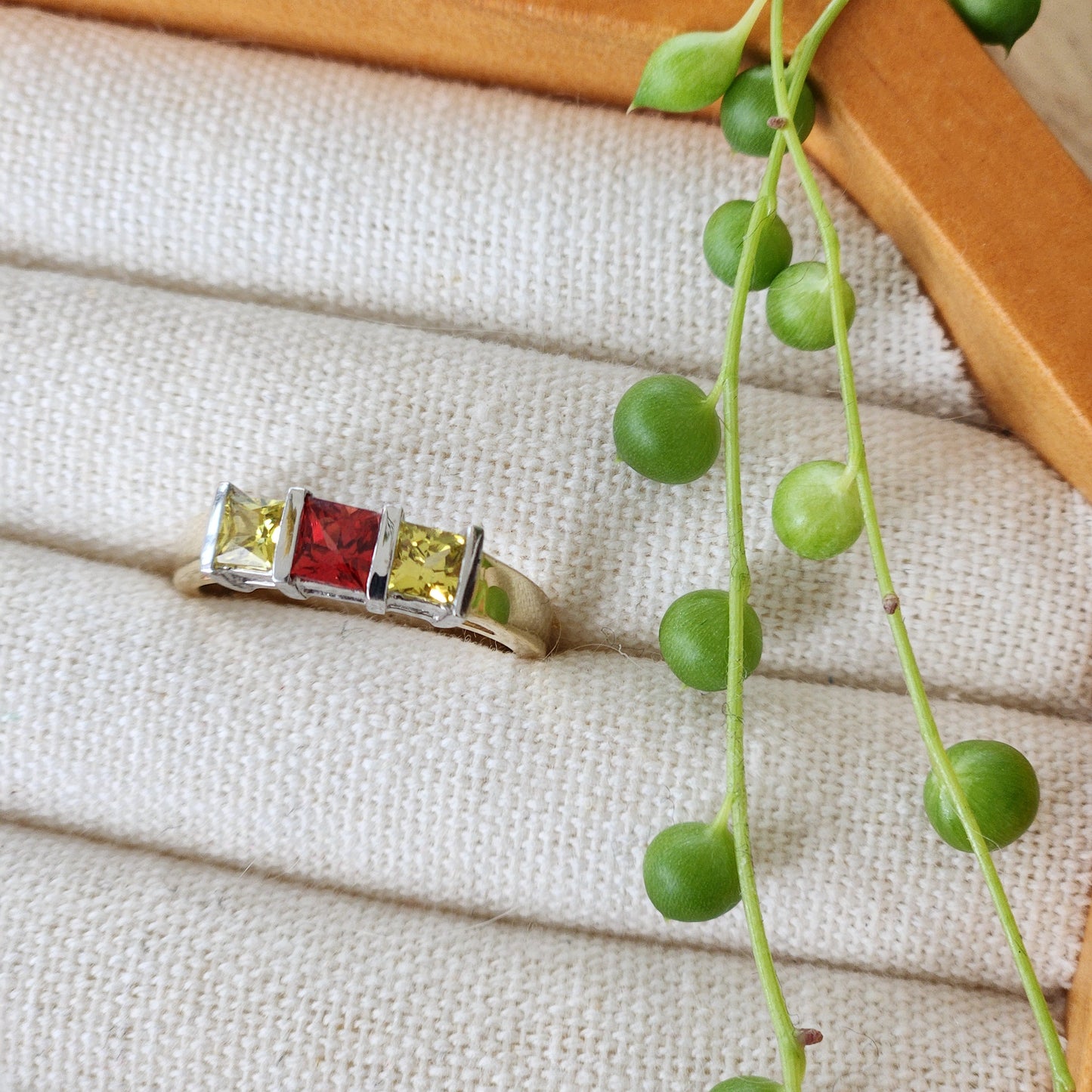 Yellow and Orange Sapphire Band