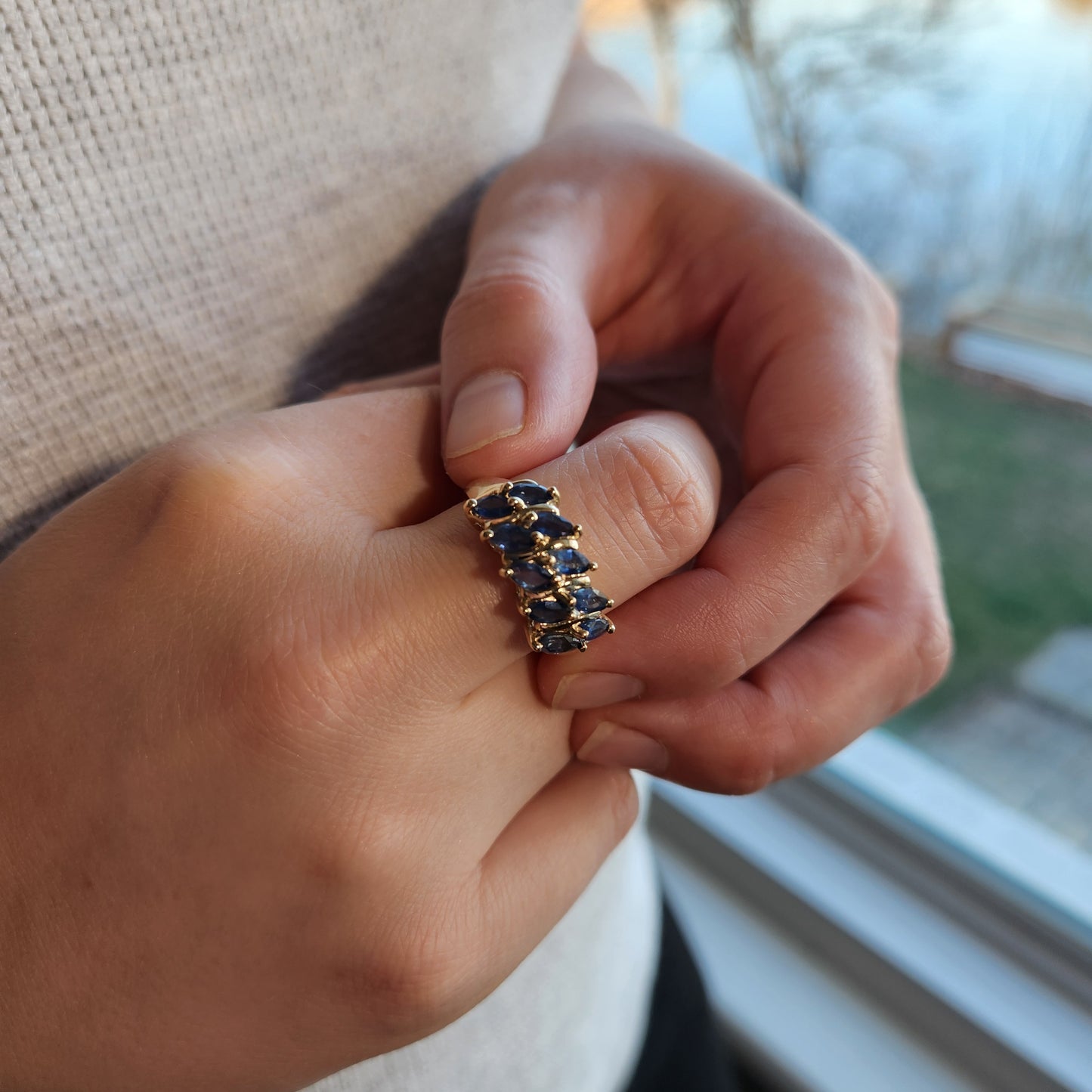 Sapphire Marquise Ring