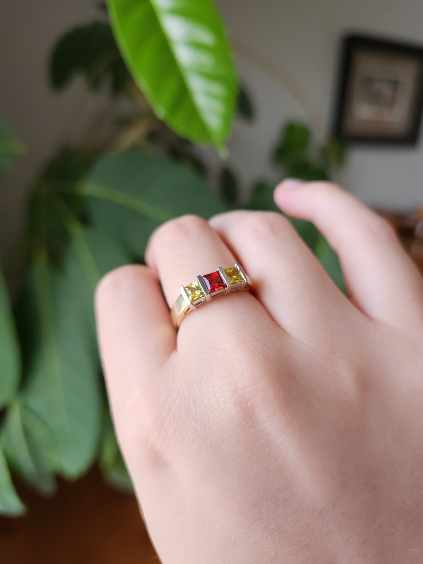 Yellow and Orange Sapphire Band