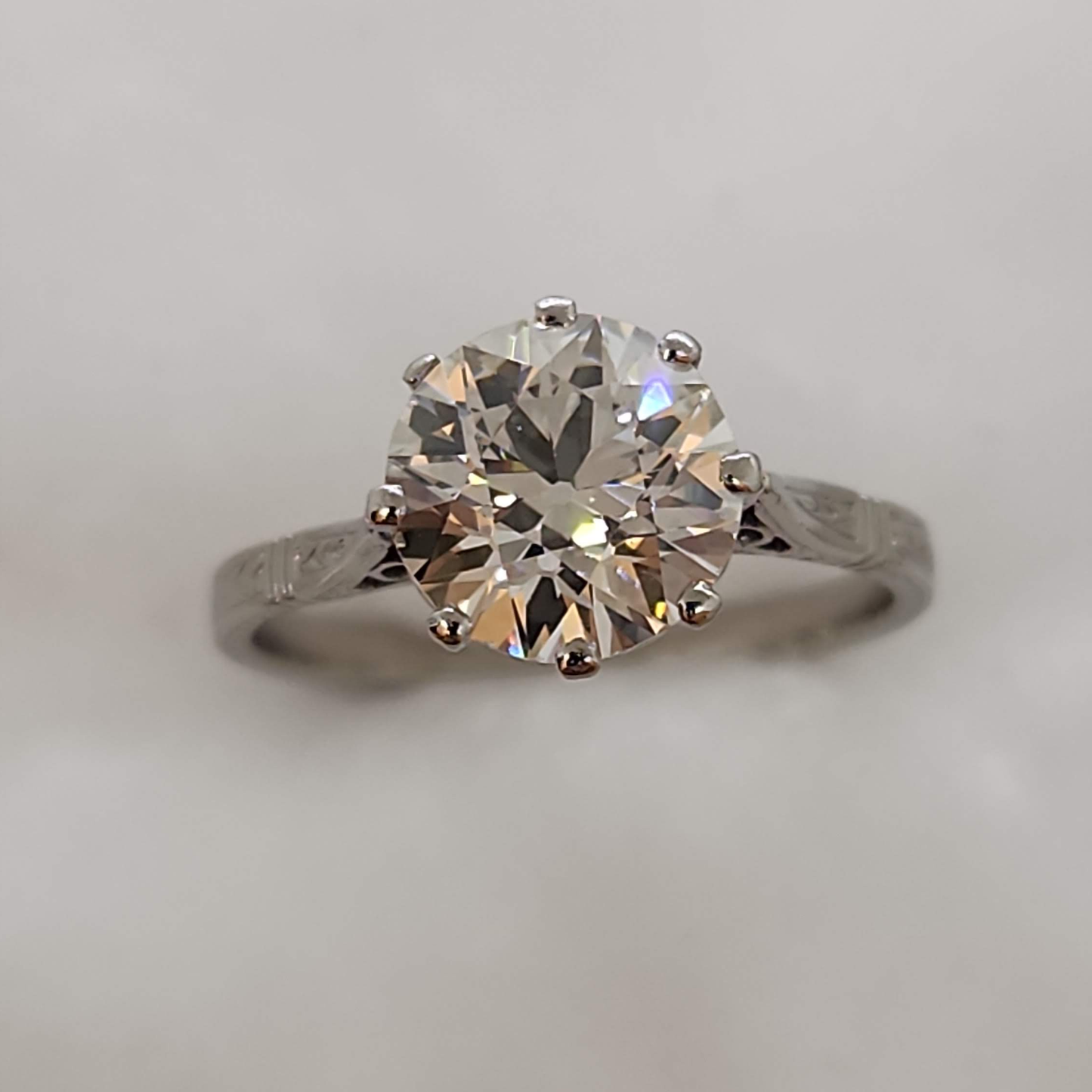 Solitaire Platinum Diamond Ring