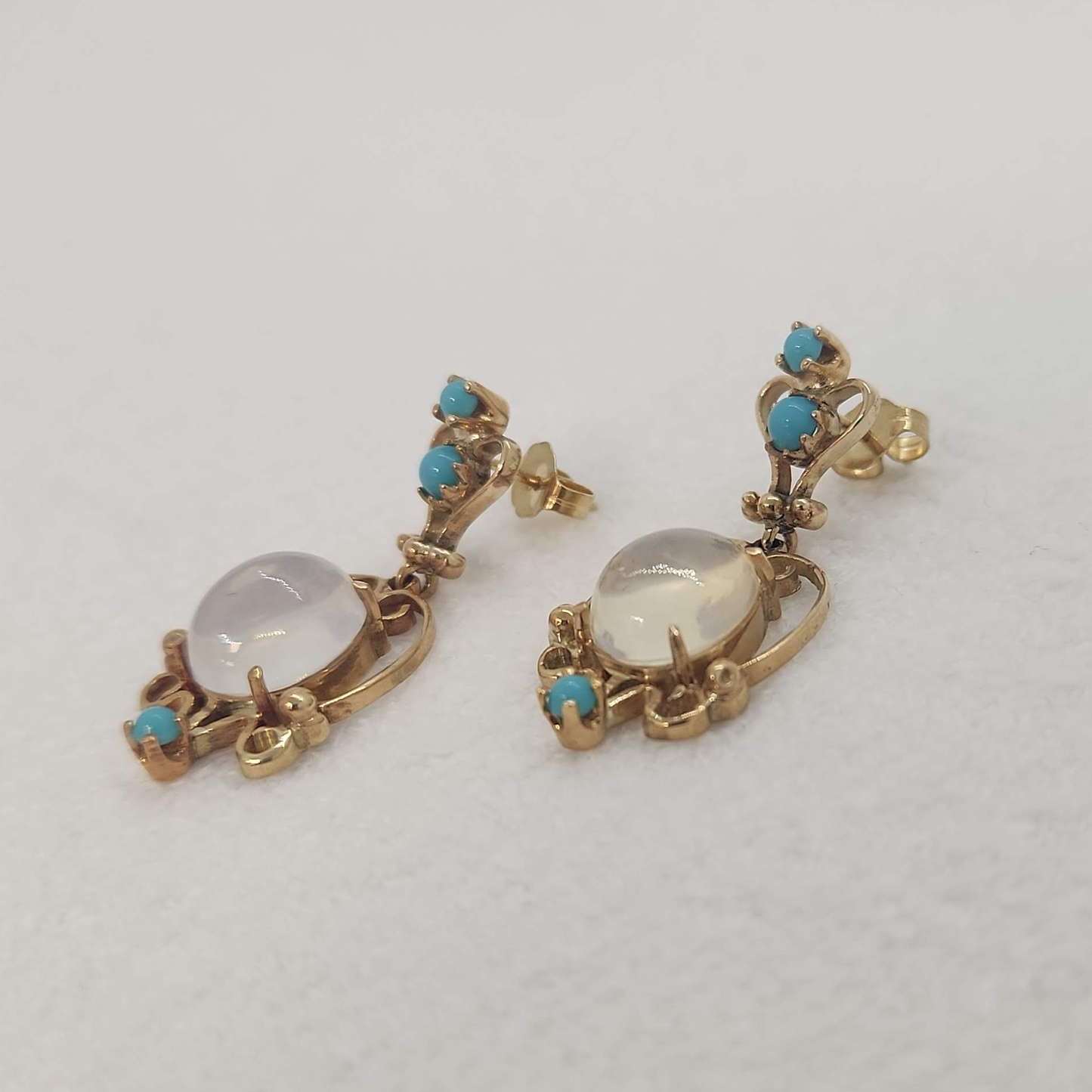 Bohemian Imitation Turquoise and Moonstone