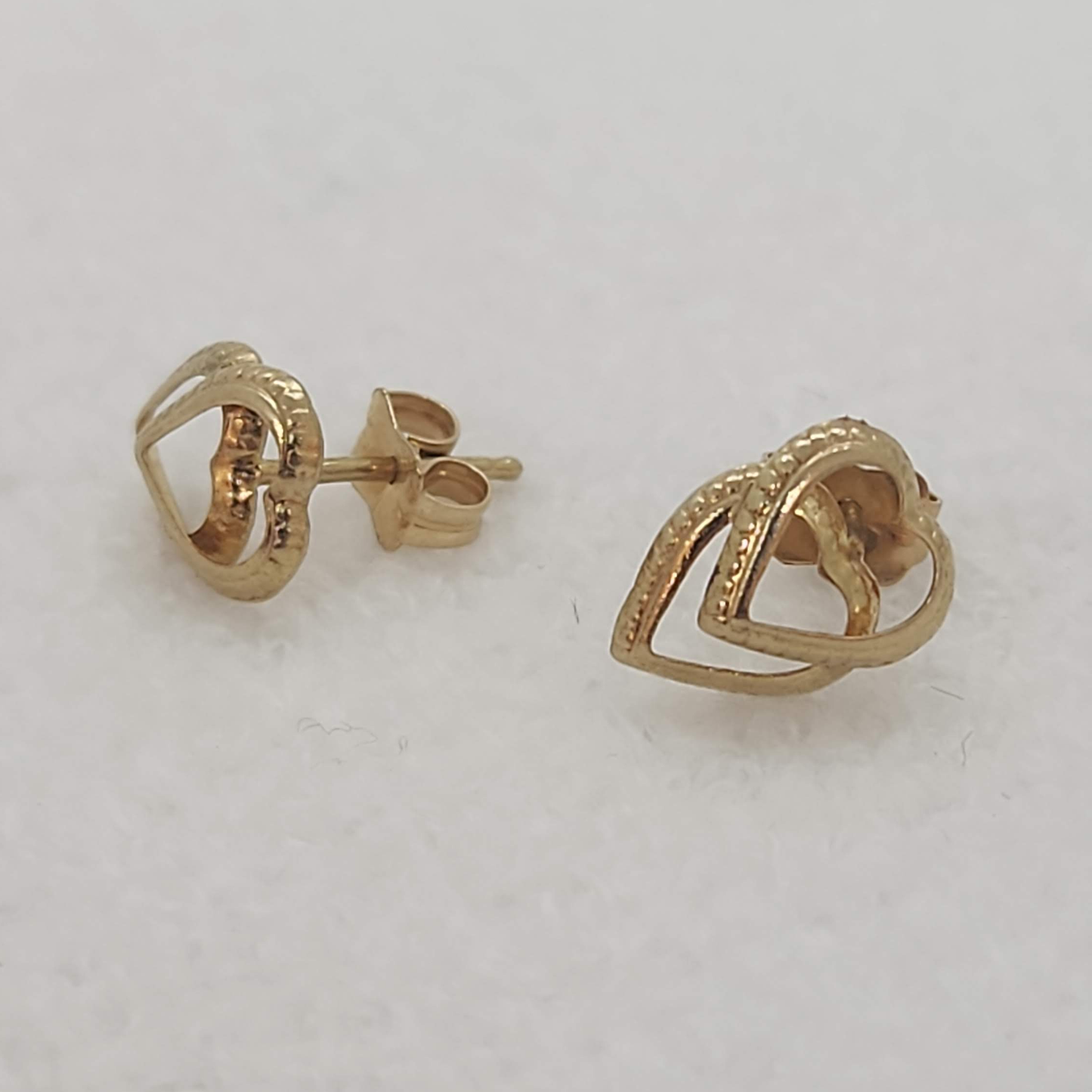 Layered Hearts Stud Earrings