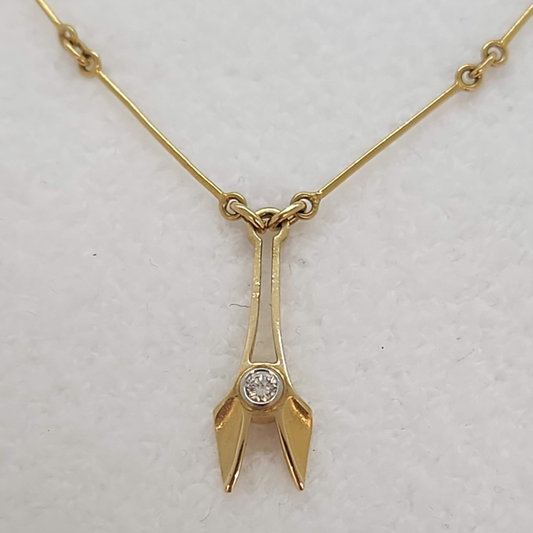 Unique Link Chain and Diamond Necklace