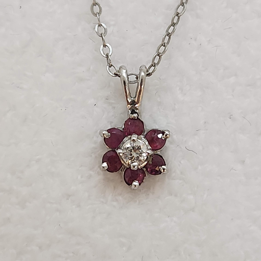 Ruby and Diamond Flower