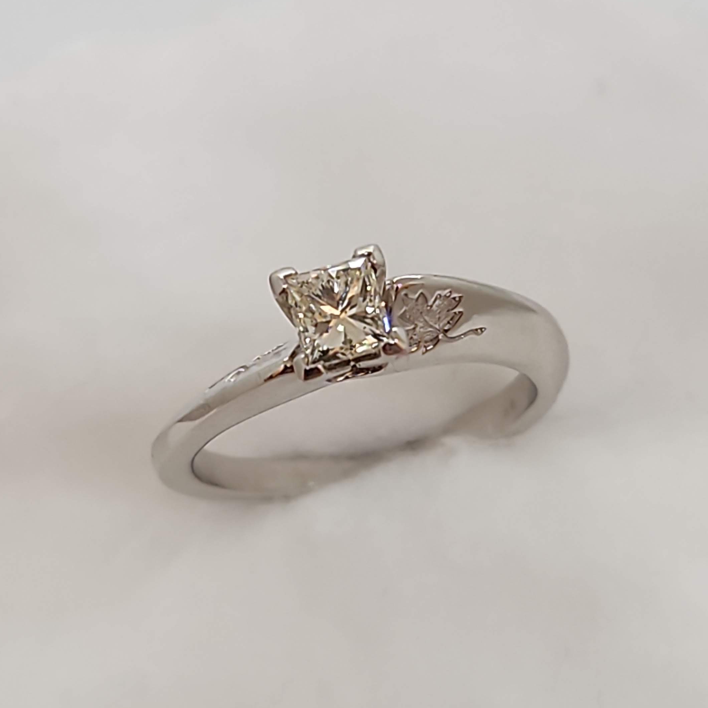 Princess Cut Diamond Canadiana Ring