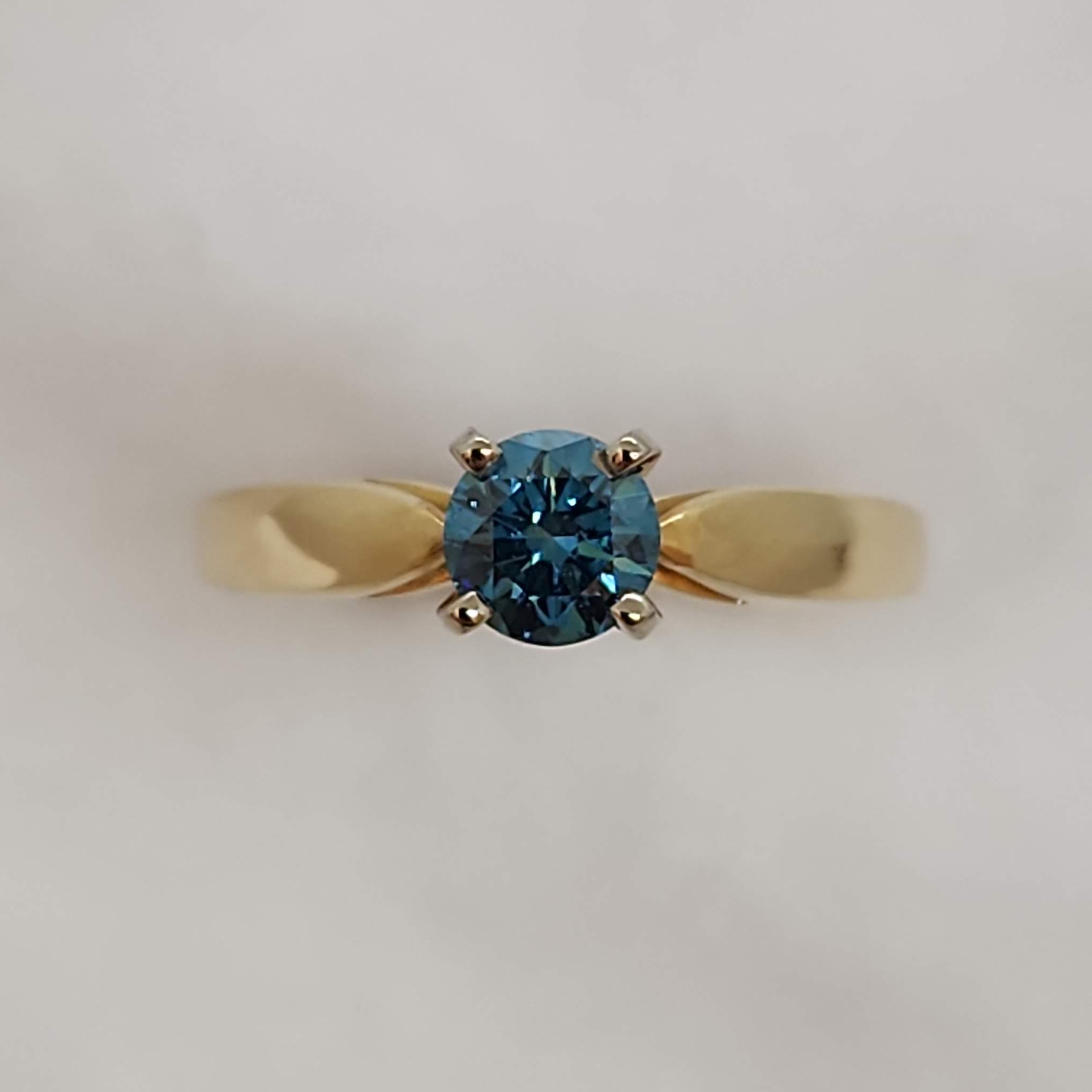 Blue Diamond Ring