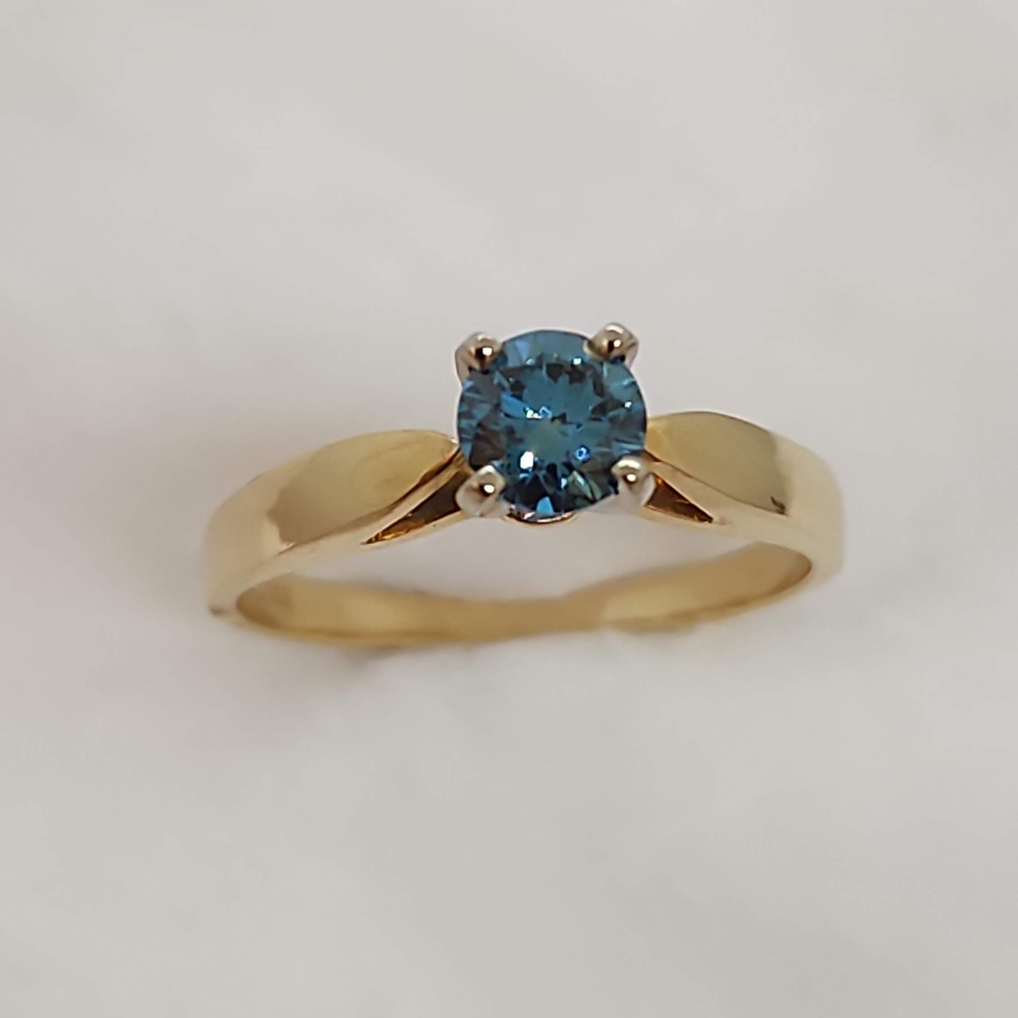 Blue Diamond Ring