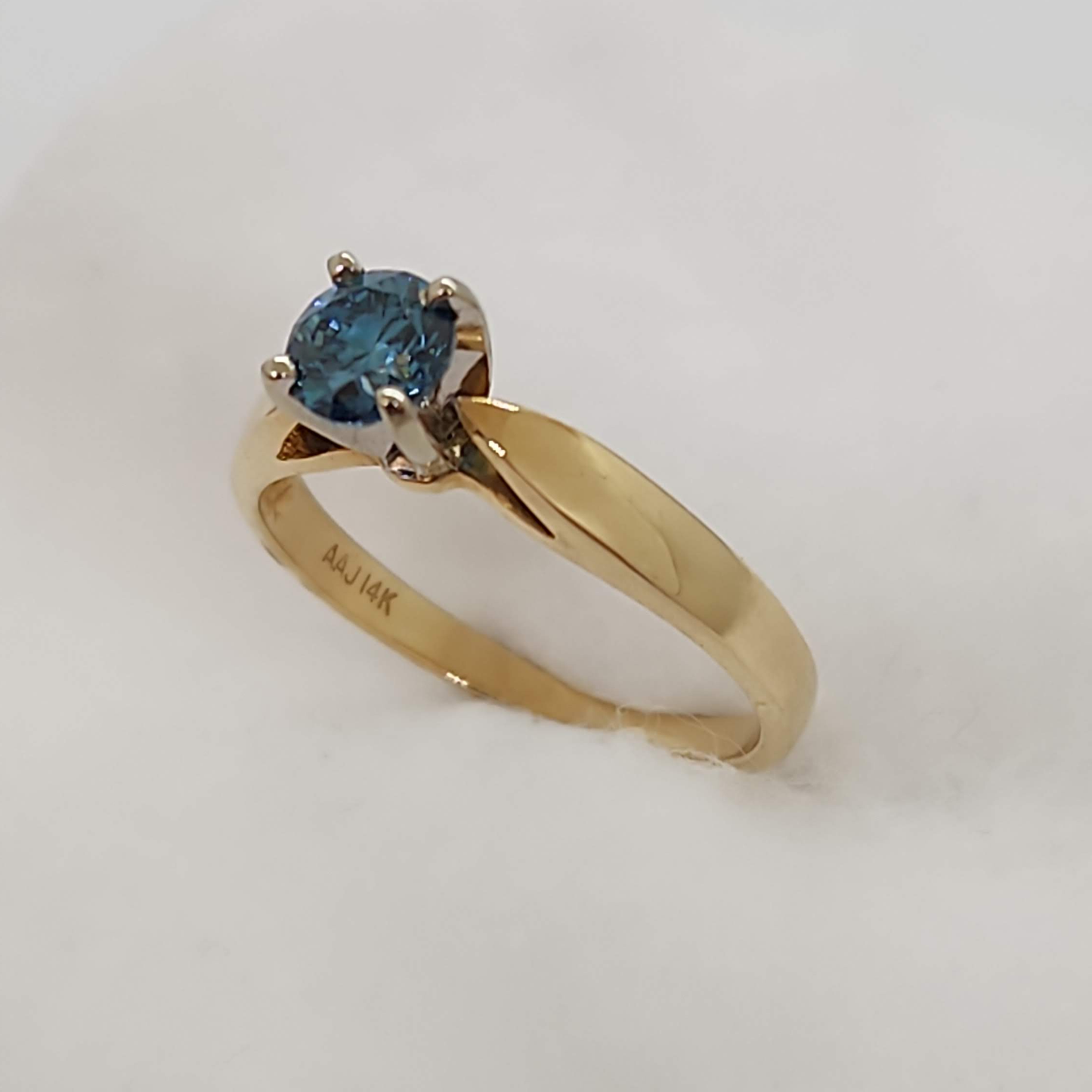 Blue Diamond Ring