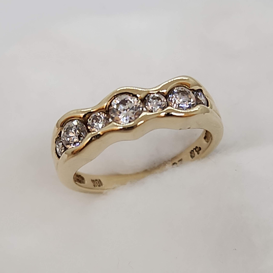 Cubic Zirconia Channel Set Ring