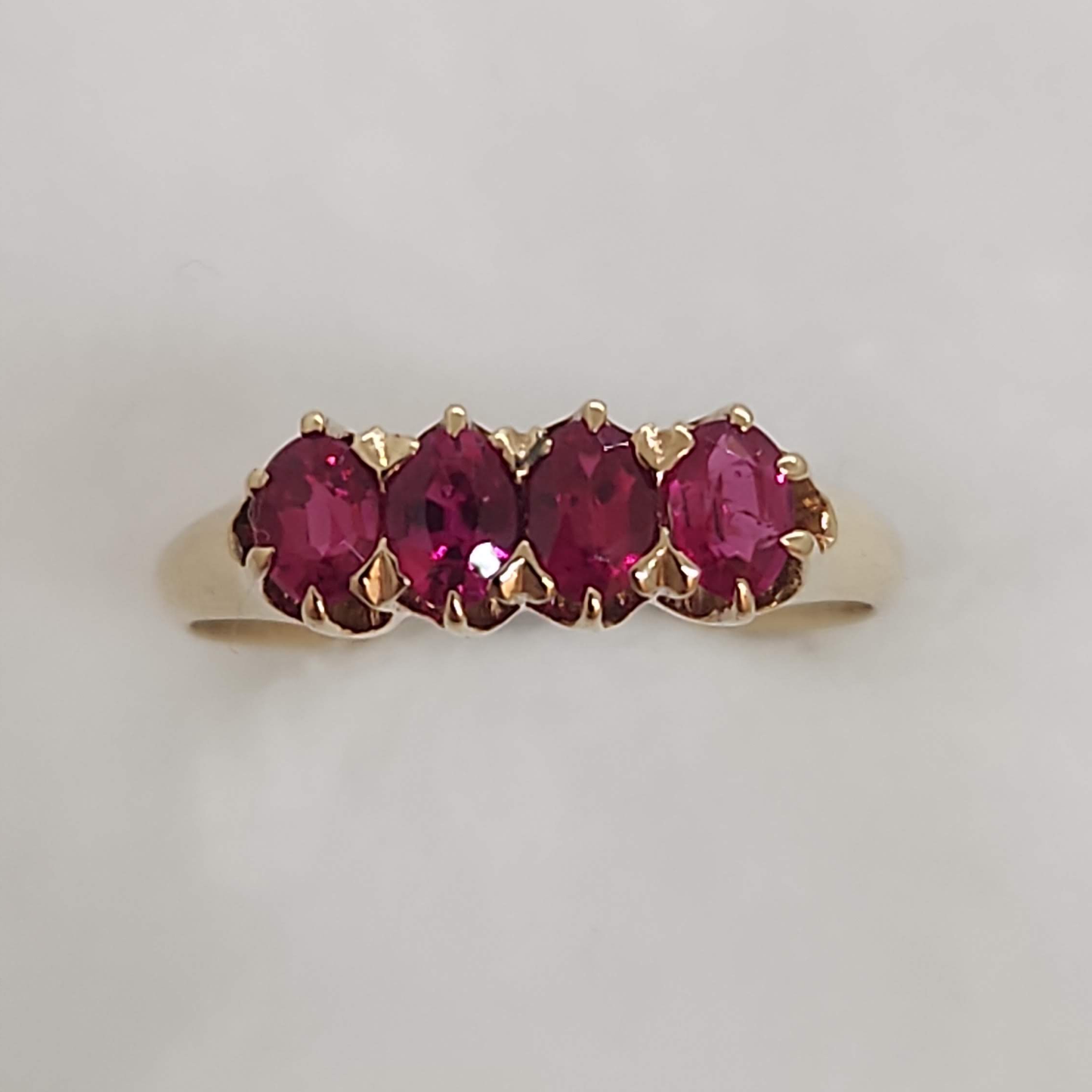 Four Across Ruby Ring