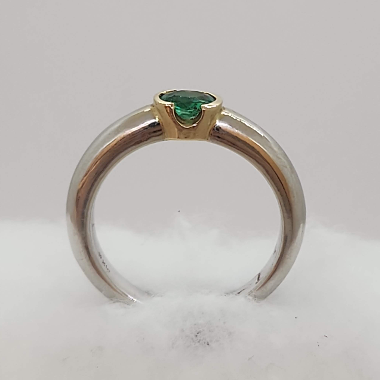 Emerald Two Tone Solitaire