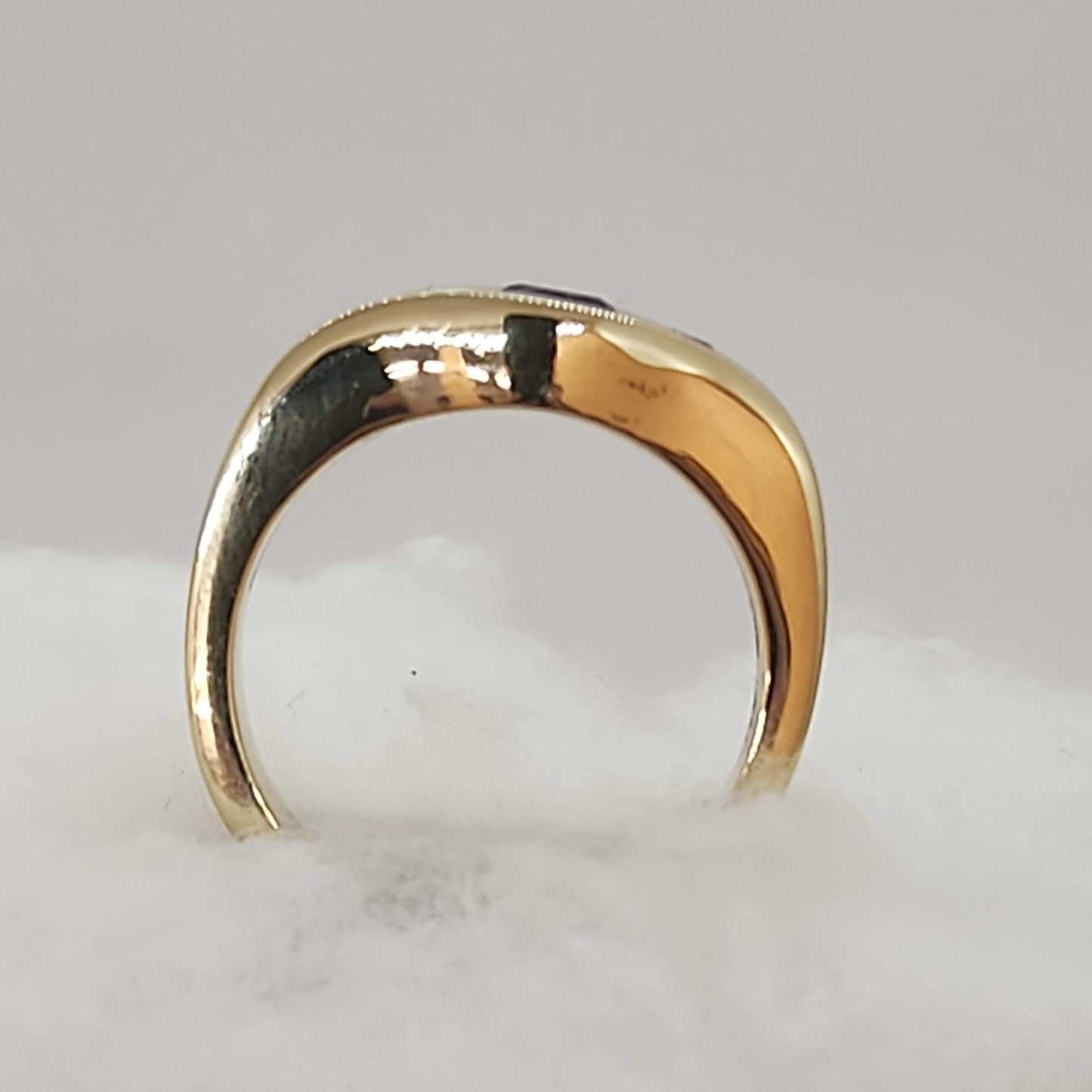 Sapphire and Diamond Channel Ring