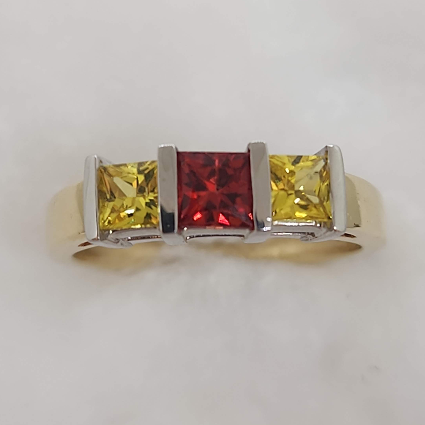 Yellow and Orange Sapphire Band