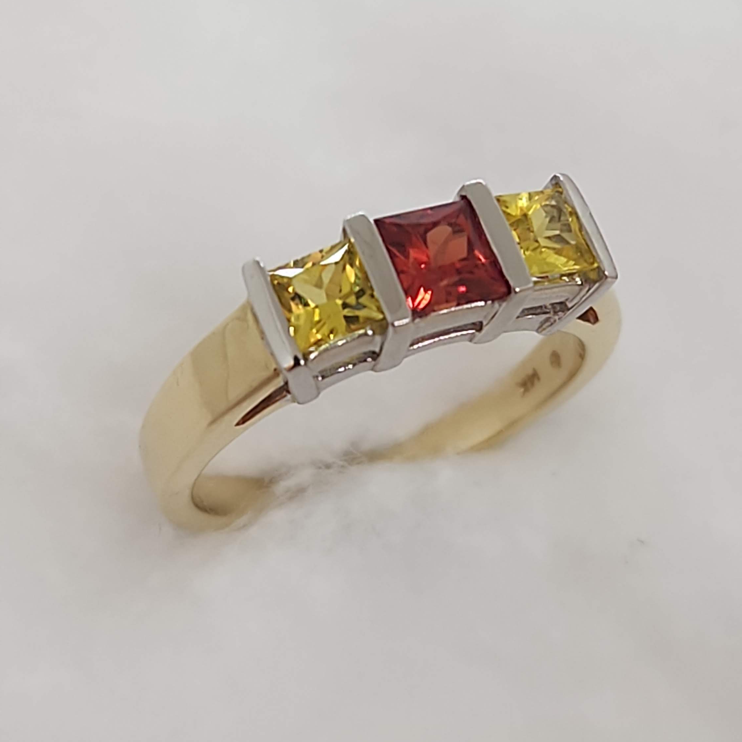 Yellow and Orange Sapphire Band