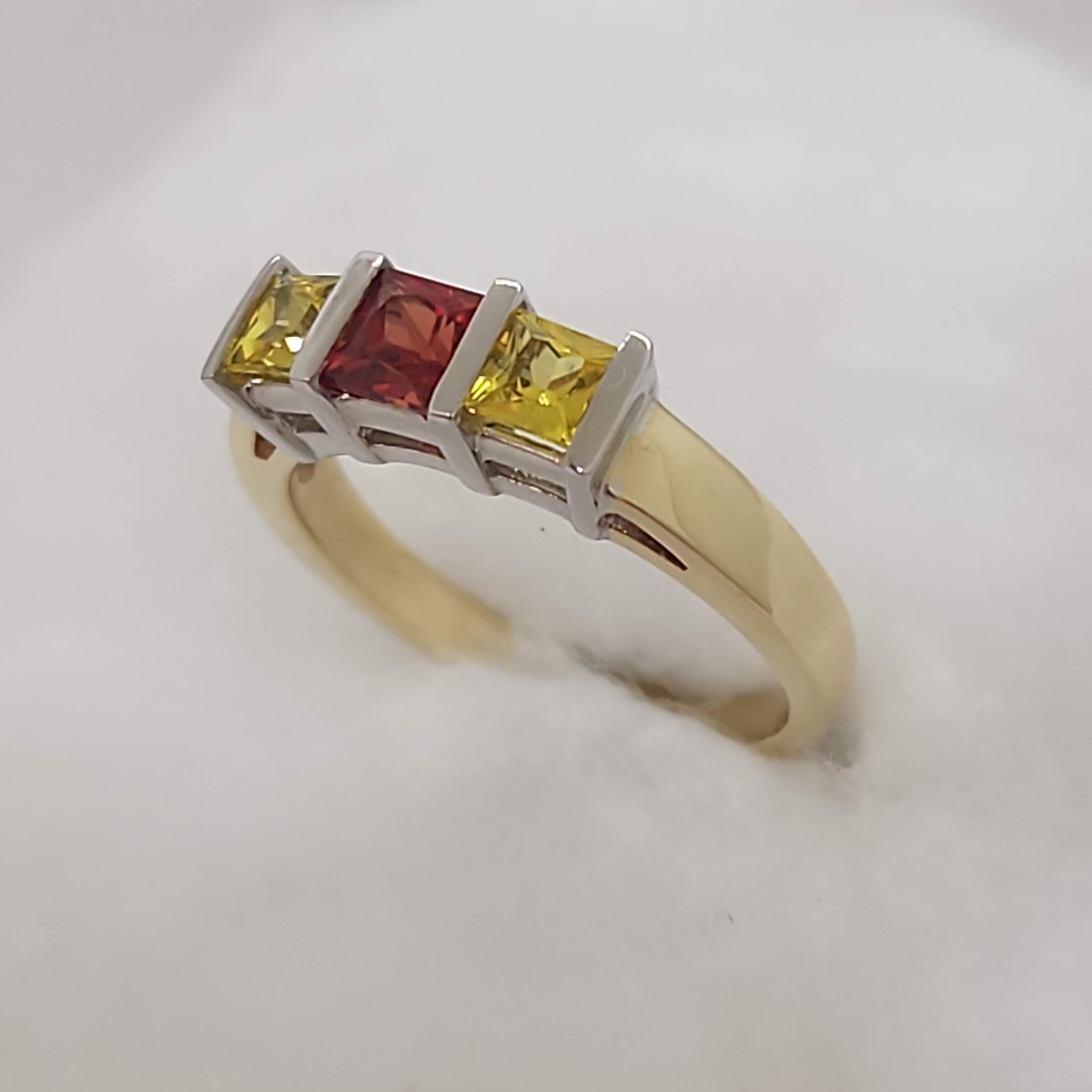 Yellow and Orange Sapphire Band