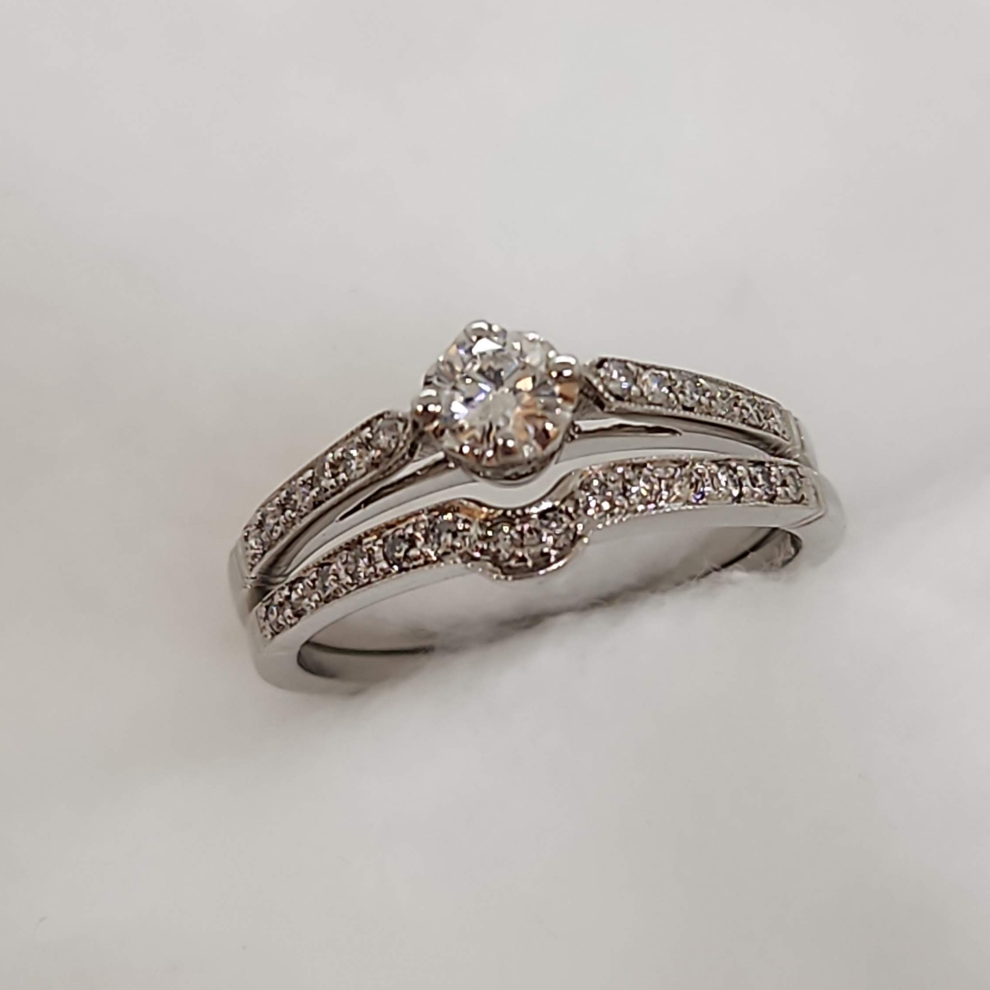 Natural Diamond Wedding Set