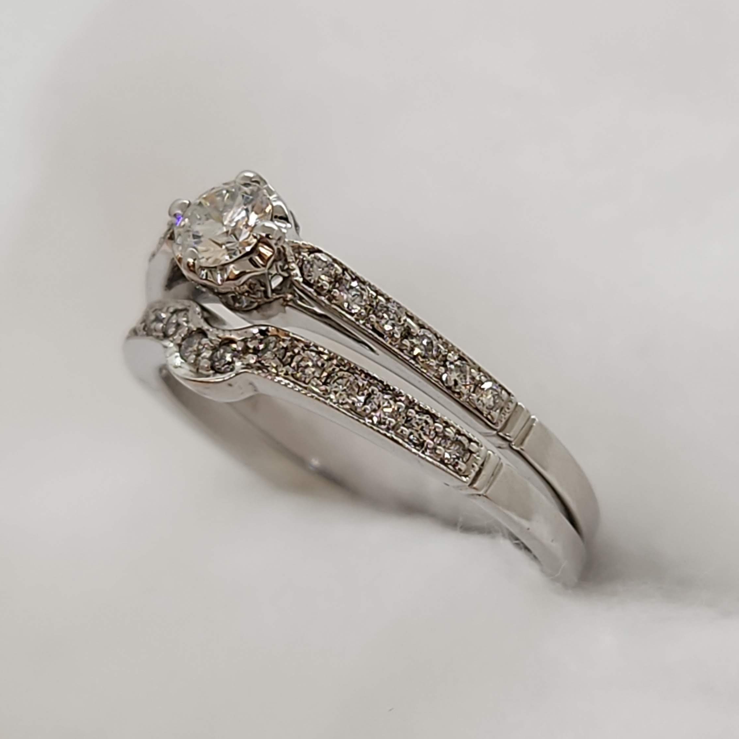 Natural Diamond Wedding Set