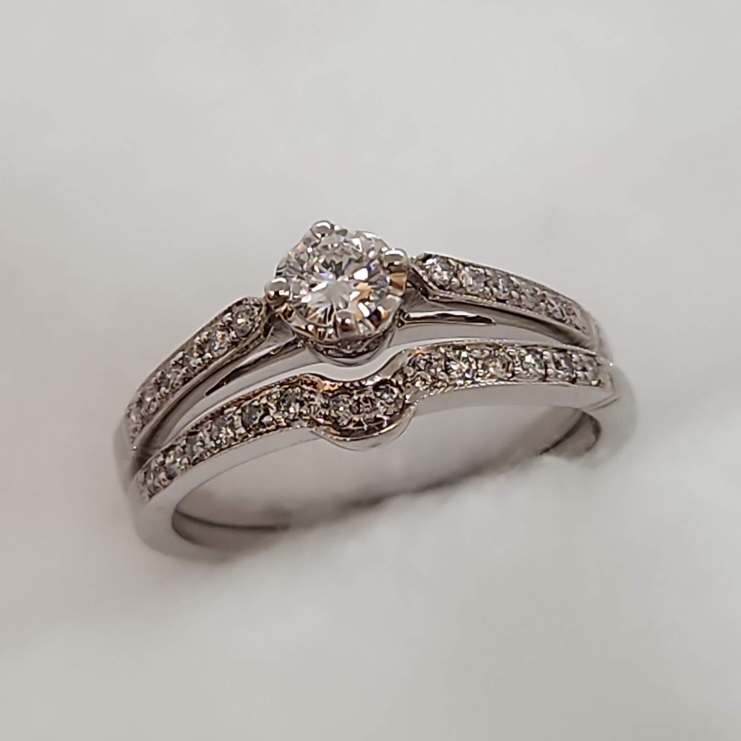 Natural Diamond Wedding Set