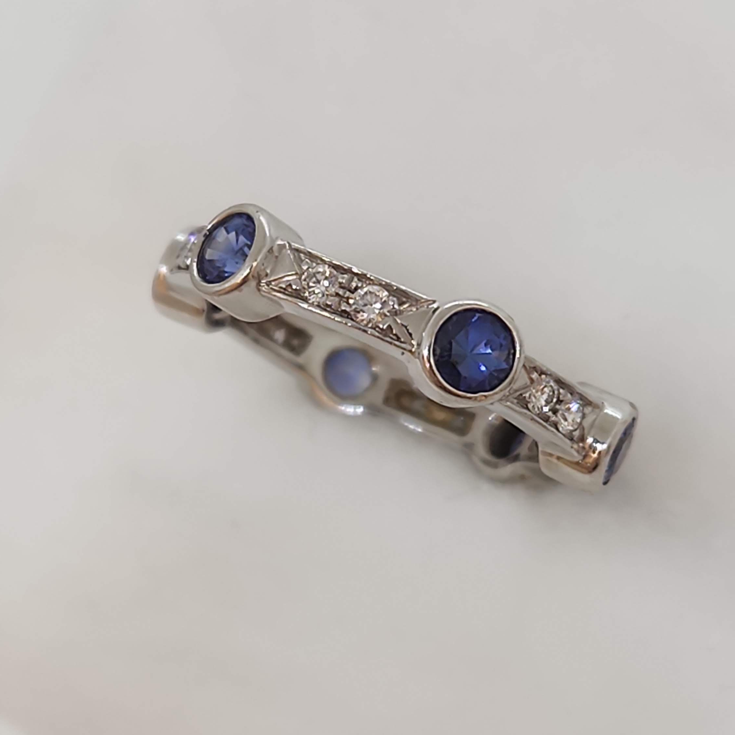 Sapphire and Diamond Eternity Ring