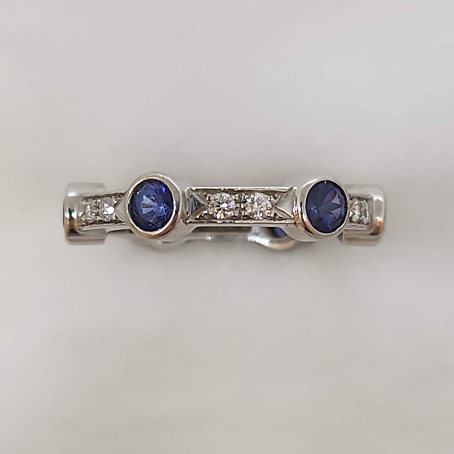 Sapphire and Diamond Eternity Ring